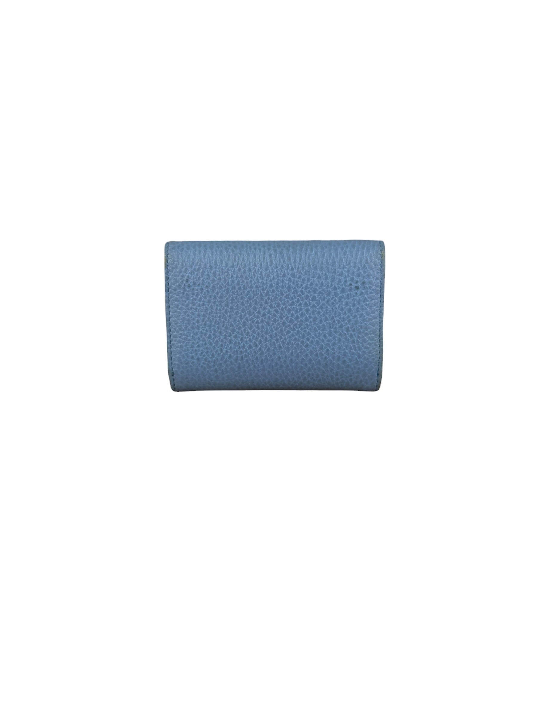 Gucci Blue Leather Marmont Card Case Wallet