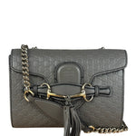 Gucci Emily GG Micro Shoulder Bag Grey