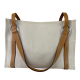 Hermes Beige/Brown Leather Trim Cabalicol Tote