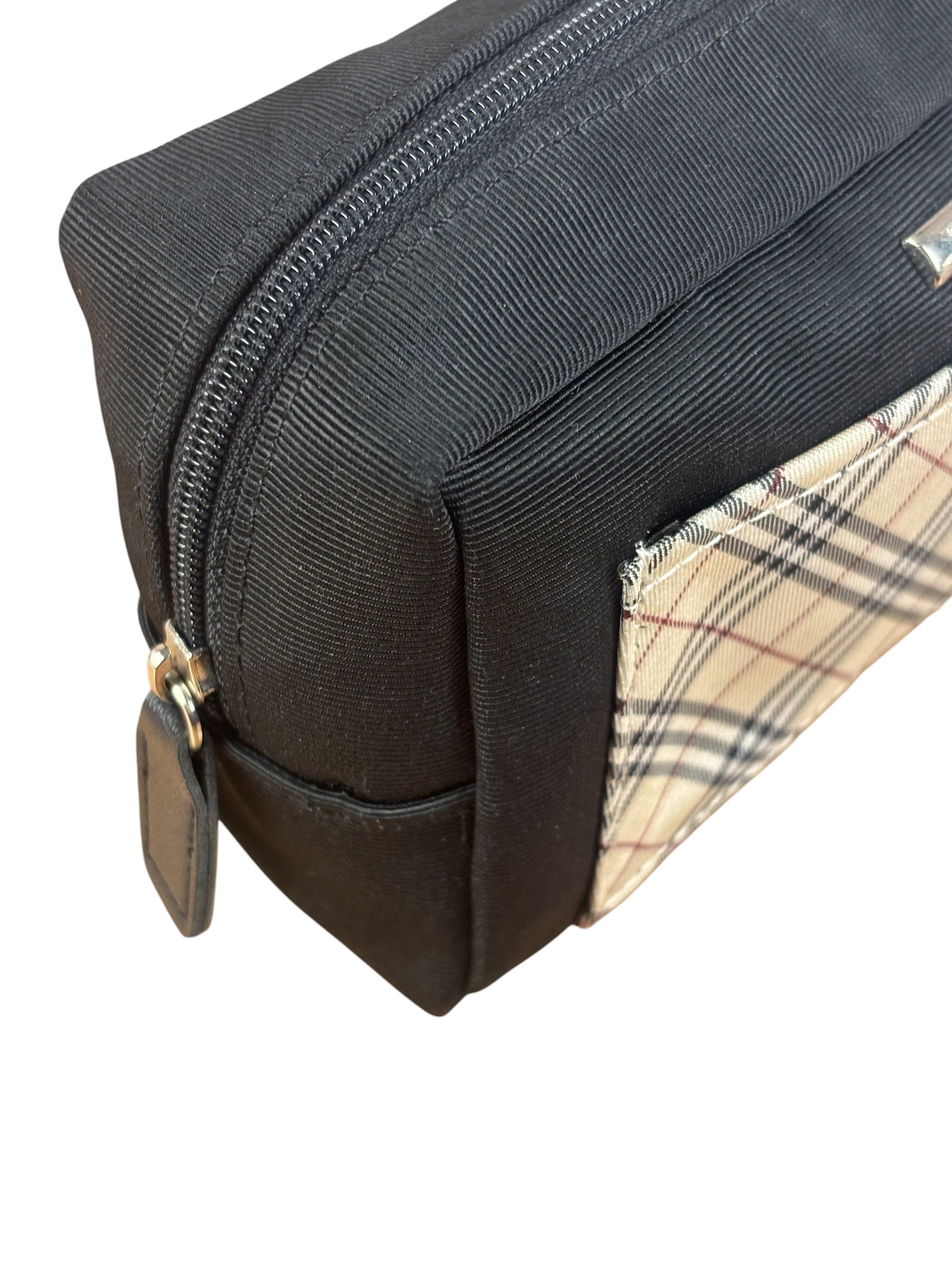 Burberry Vintage Black Nova Check Cosmetic Pouch