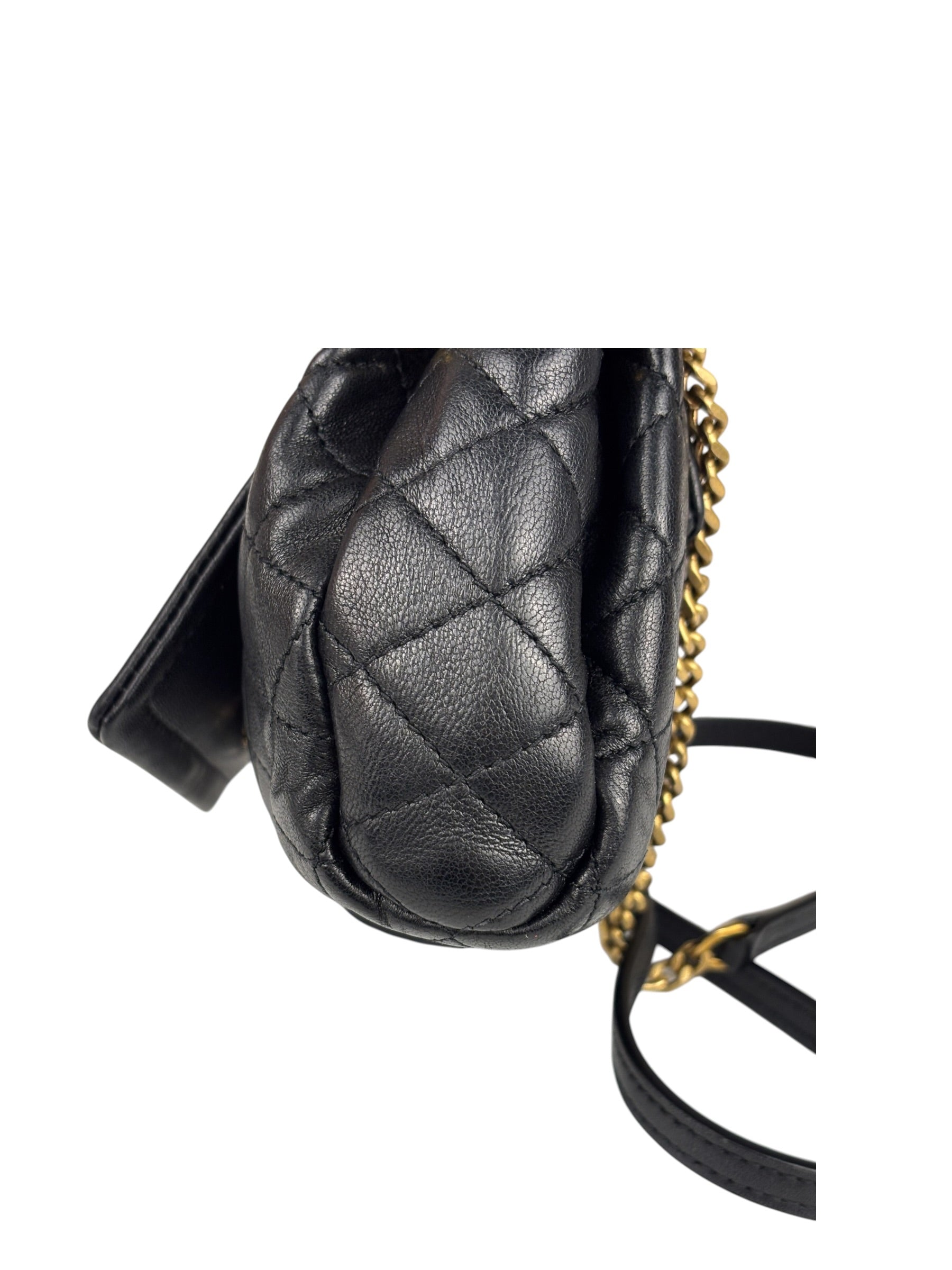Saint Laurent Black Nolita Matelasse Leather Shoulder Bag
