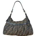Fendi Vintage Dark Brown Zucca Chef Hobo Bag