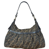 Fendi Vintage Dark Brown Zucca Chef Hobo Bag