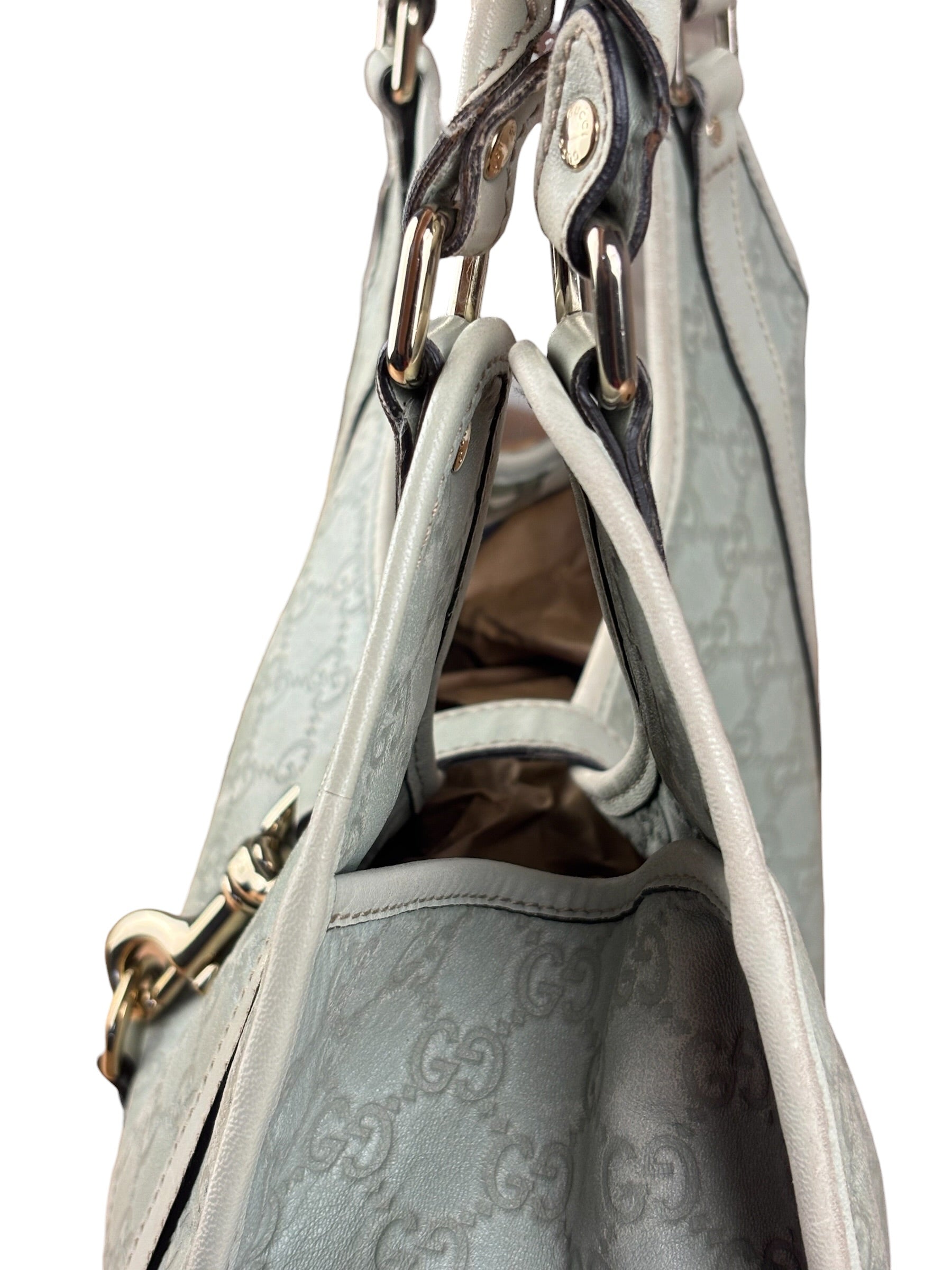 Gucci Green GG Monogram Guccissima Jackie Hobo Bag