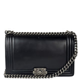 Chanel Black Calfskin Boy Flap Bag 2015