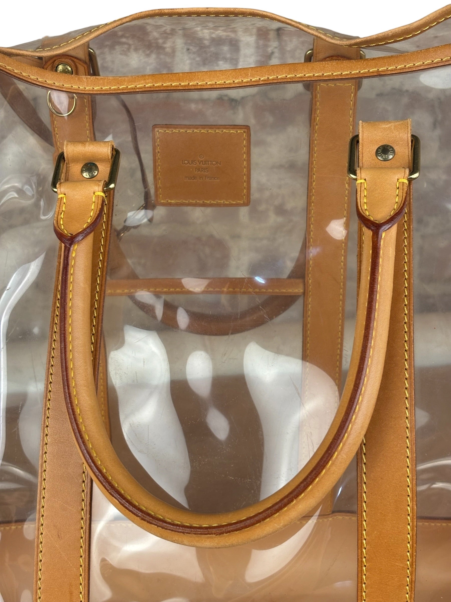 Louis Vuitton Limited Edition Transparent Vinyl Ambre Cabas Tote Bag GM