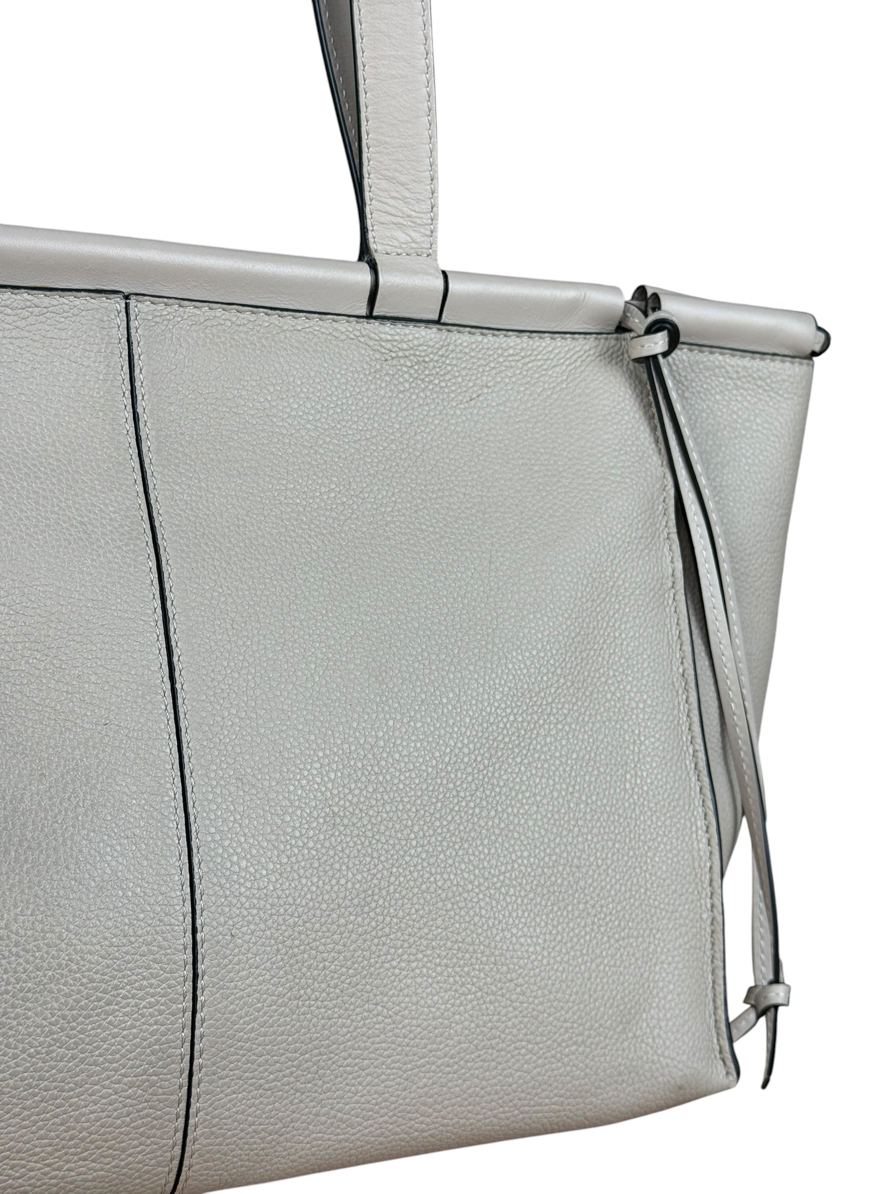 Loewe Beige Pebbled Leather Cushion Tote