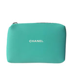 Chanel Beauty Turquoise Zip Pouch