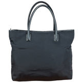 Gucci Vintage Black Nylon Leather Trim Tote Bag