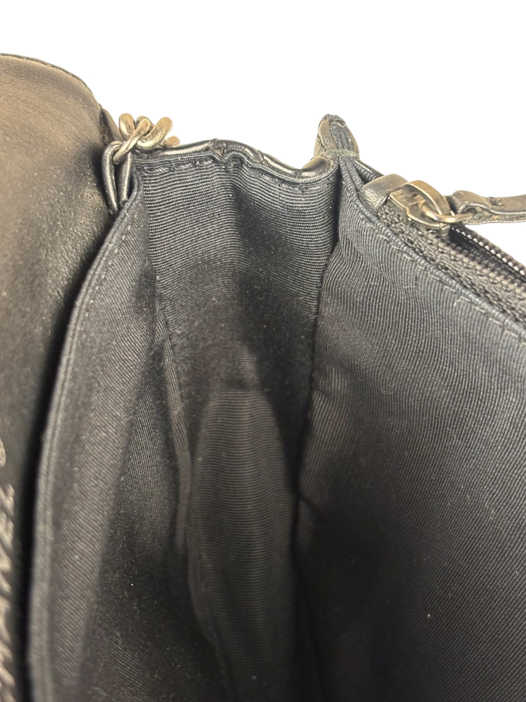 Chanel Black Patent Leather Boy Wallet on Chain Bag 2014