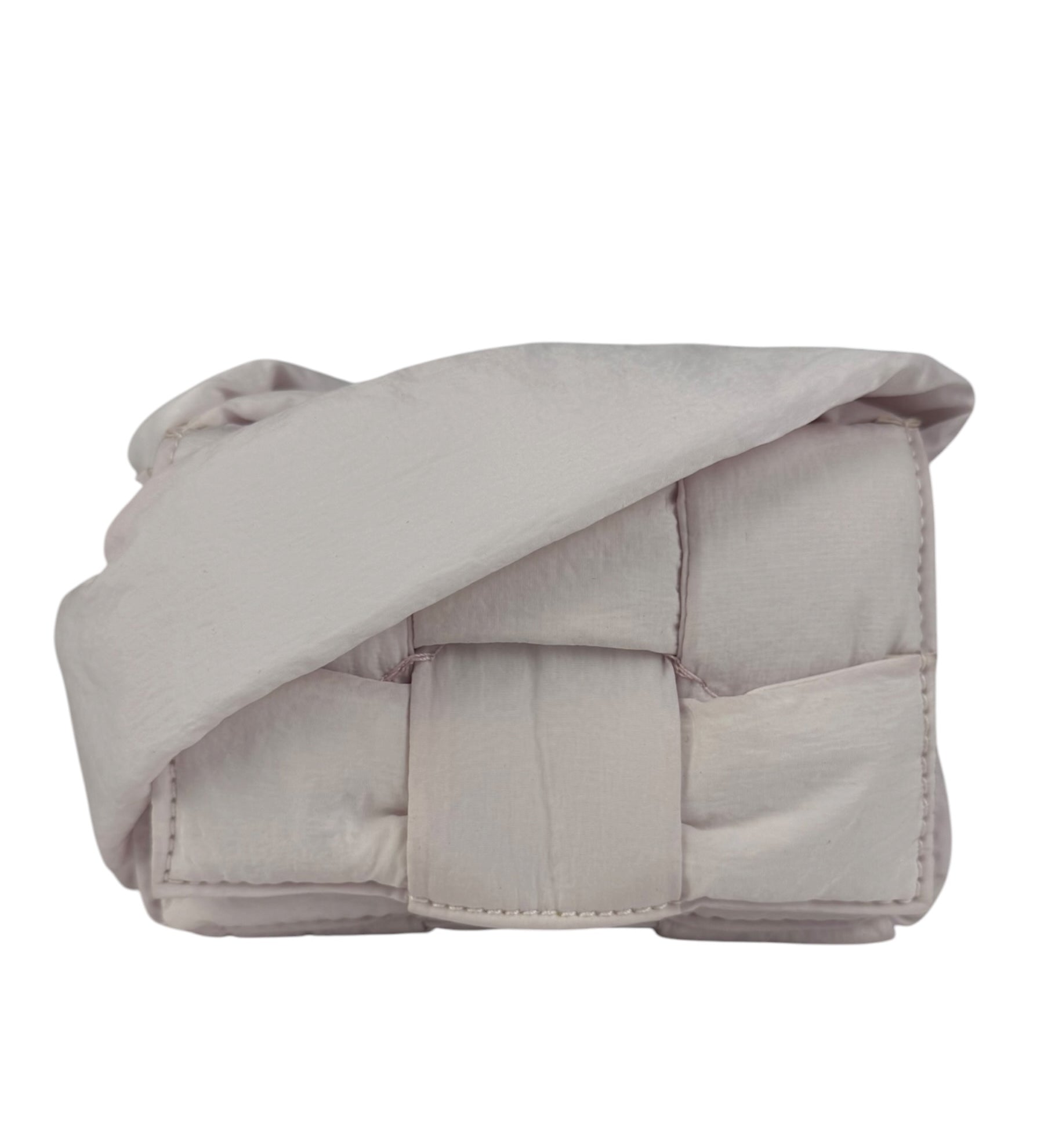 Bottega Veneta Light Pink Mini Padded Nylon Cassette Bag