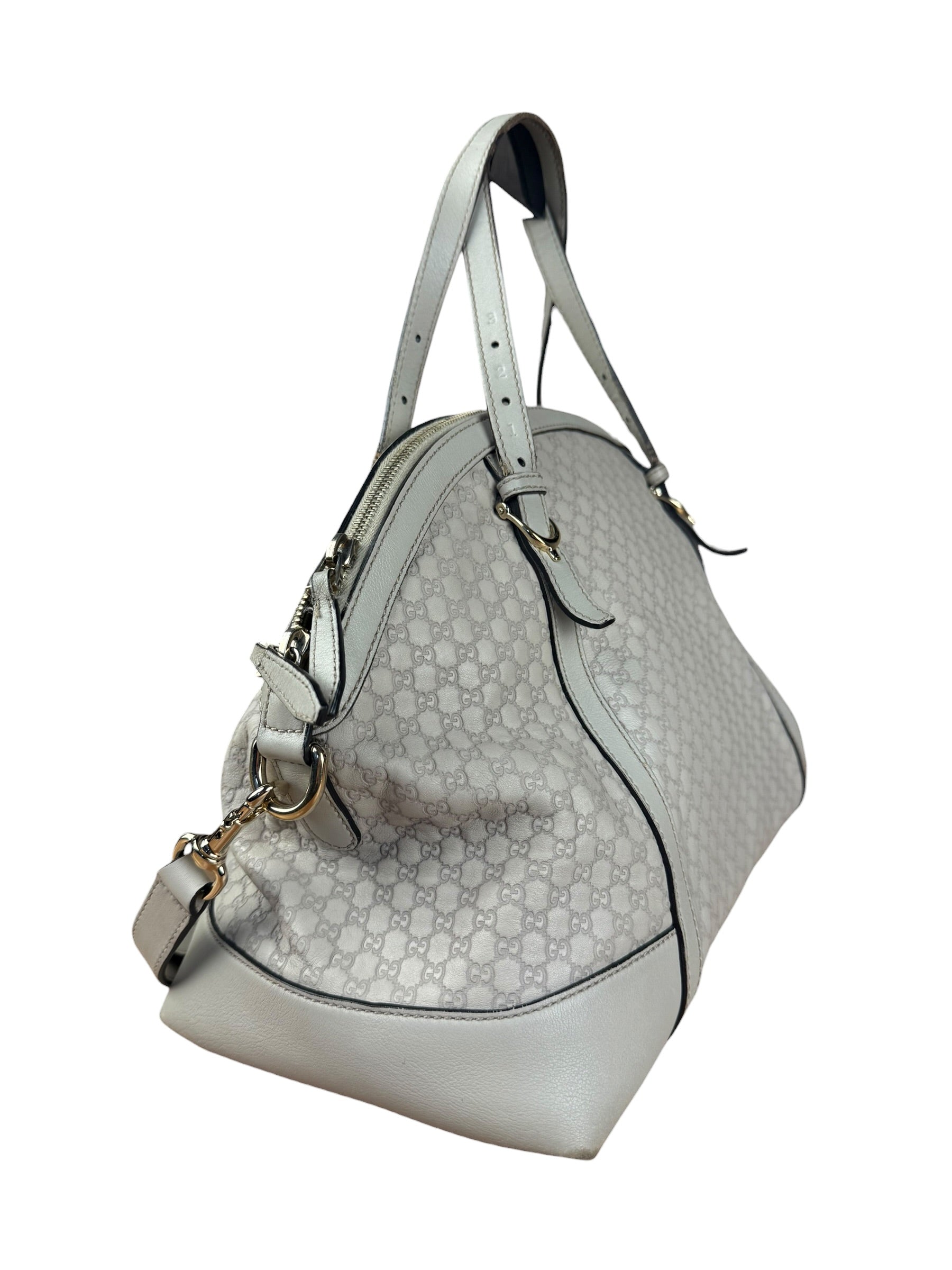 Gucci Vintage Beige Leather GG 2Way Bag
