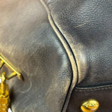 Prada Bicolor Cervo Ombre Leather Top Handle Bag