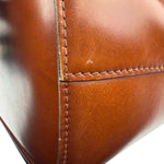 Celine Vintage Brown Leather Cinch Bucket Crossbody Bag