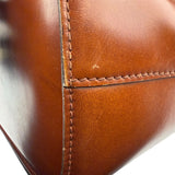 Celine Vintage Brown Leather Cinch Bucket Crossbody Bag