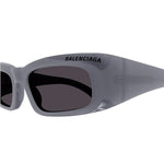 Balenciaga Grey BB0266S Rectangular Logo Sunglasses