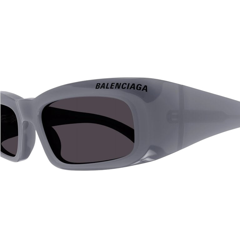 Balenciaga Grey BB0266S Rectangular Logo Sunglasses