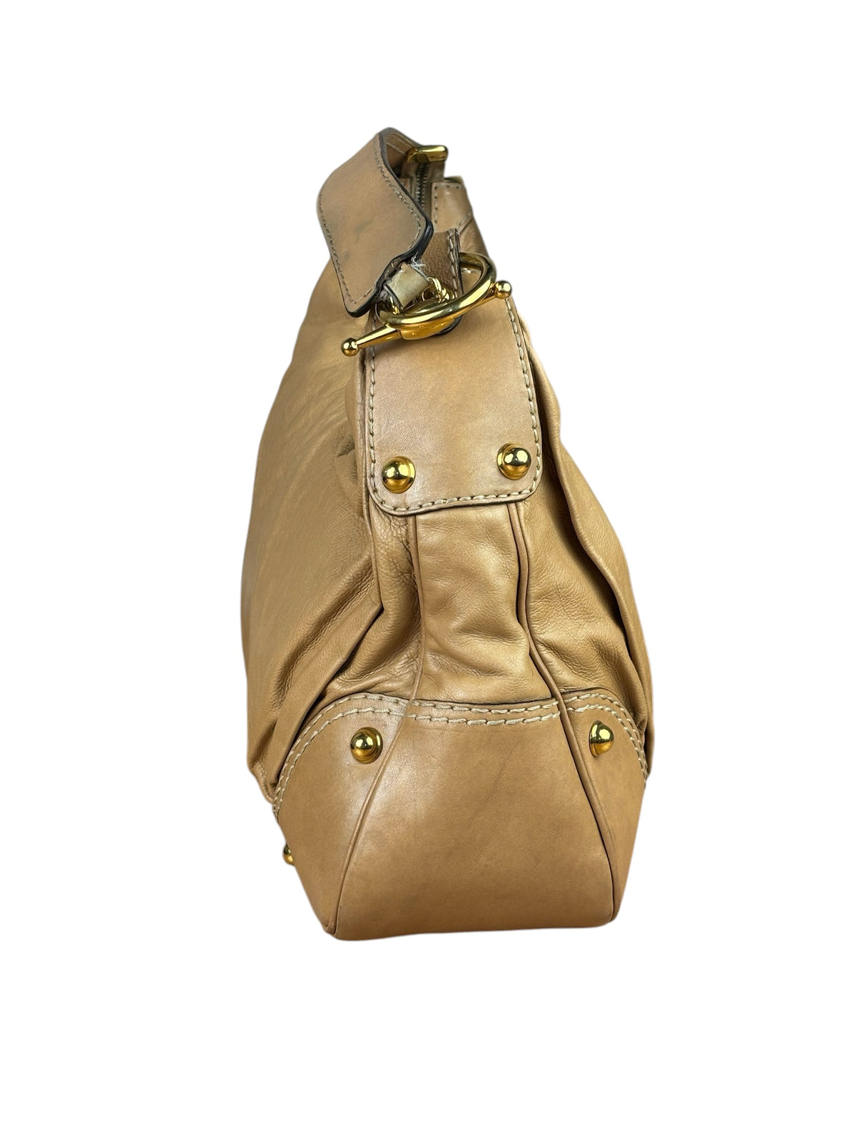 Gucci Jockey Hobo Light Brown