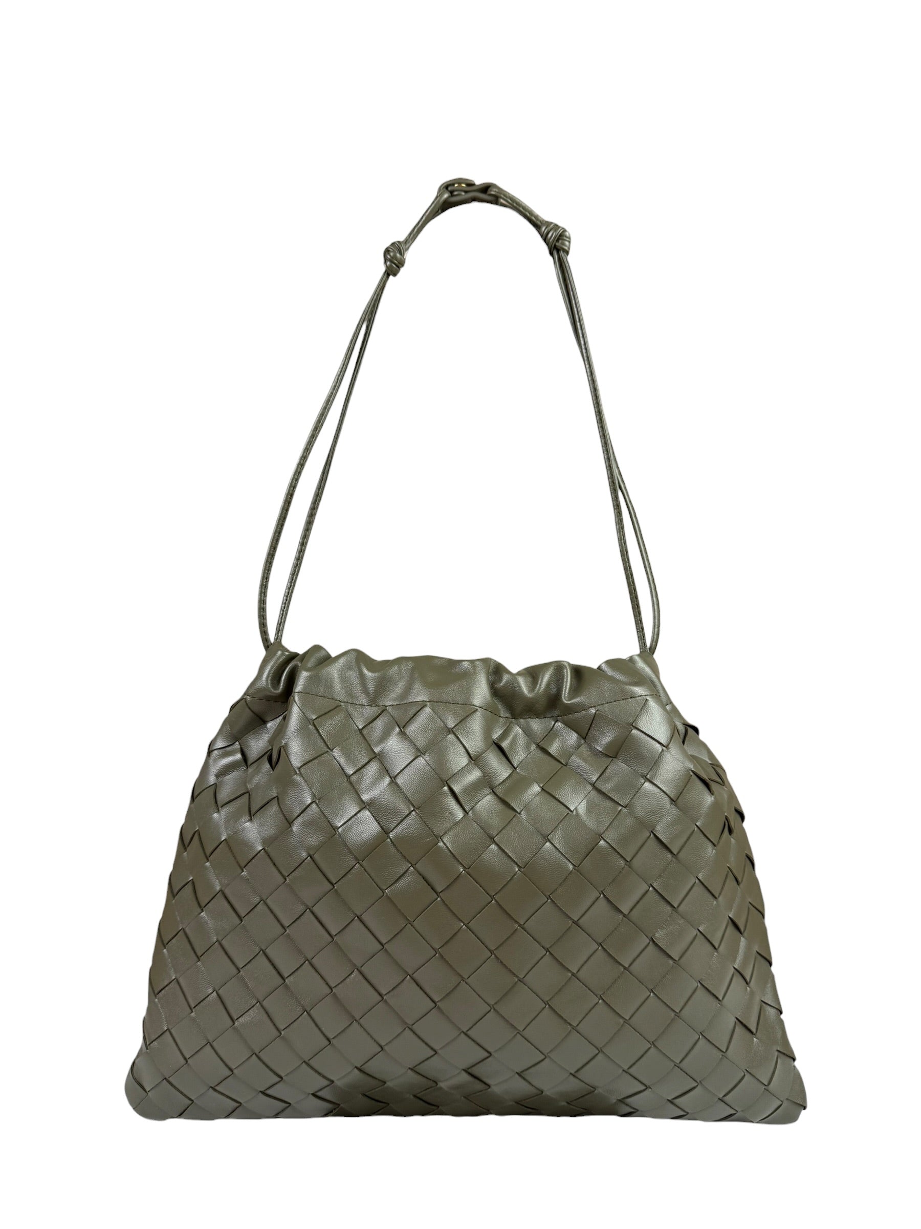 Bottega Veneta Olive Green Intrecciato Dustbag Pouch