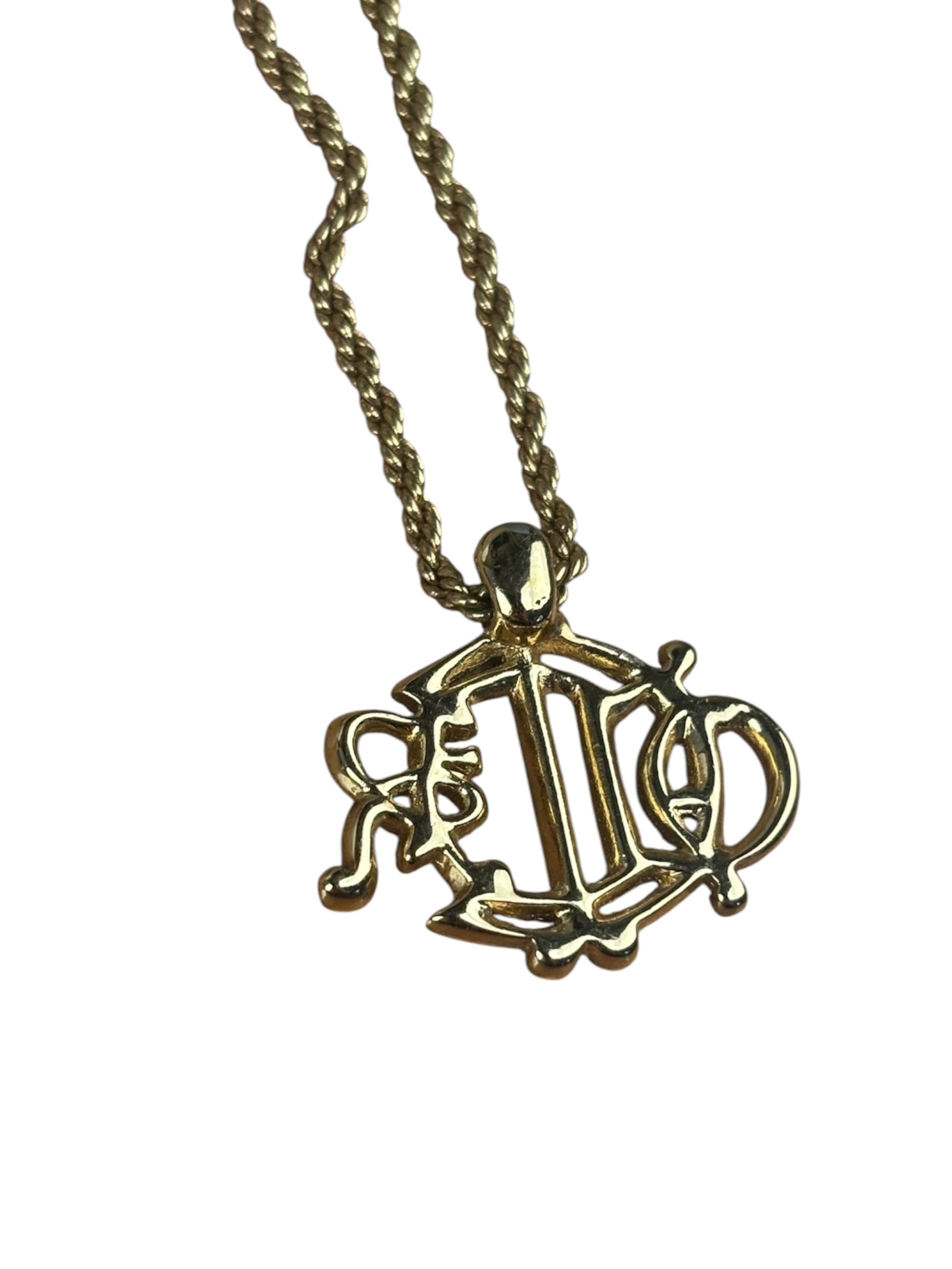 Christian Dior Vintage Interlocking Monogram Pendant Necklaces