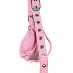 Balenciaga Pink Denim Le Cagole Shoulder Bag