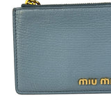Miu Miu Vintage Blue Zip Cardholder