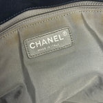 Chanel Dark Navy Quilted Leather Coco Pleats Chain Tote 2012