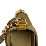 Chanel Olive Green Quilted Caviar Boy Flap Bag 2017