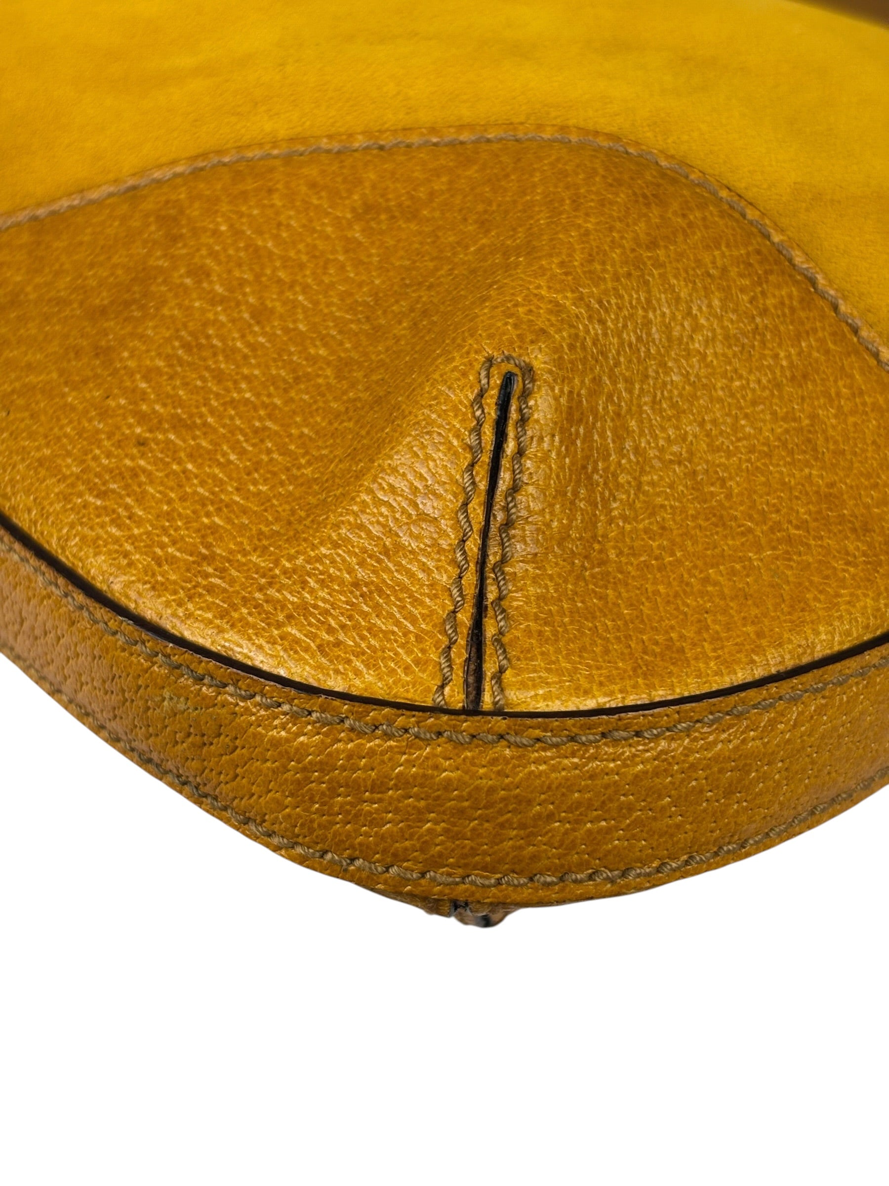 Gucci Mustard Yellow Suede/Leather Trim Hasler Horsebit Hobo Bag
