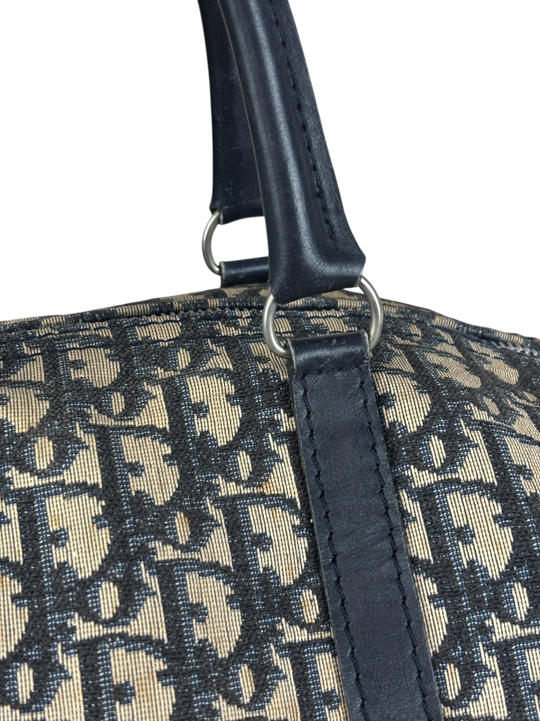 Christian Dior Canvas Monogram Trotter Mini Boston Hand Bag