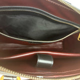 Gucci Croc-Trim Leather Briefcase