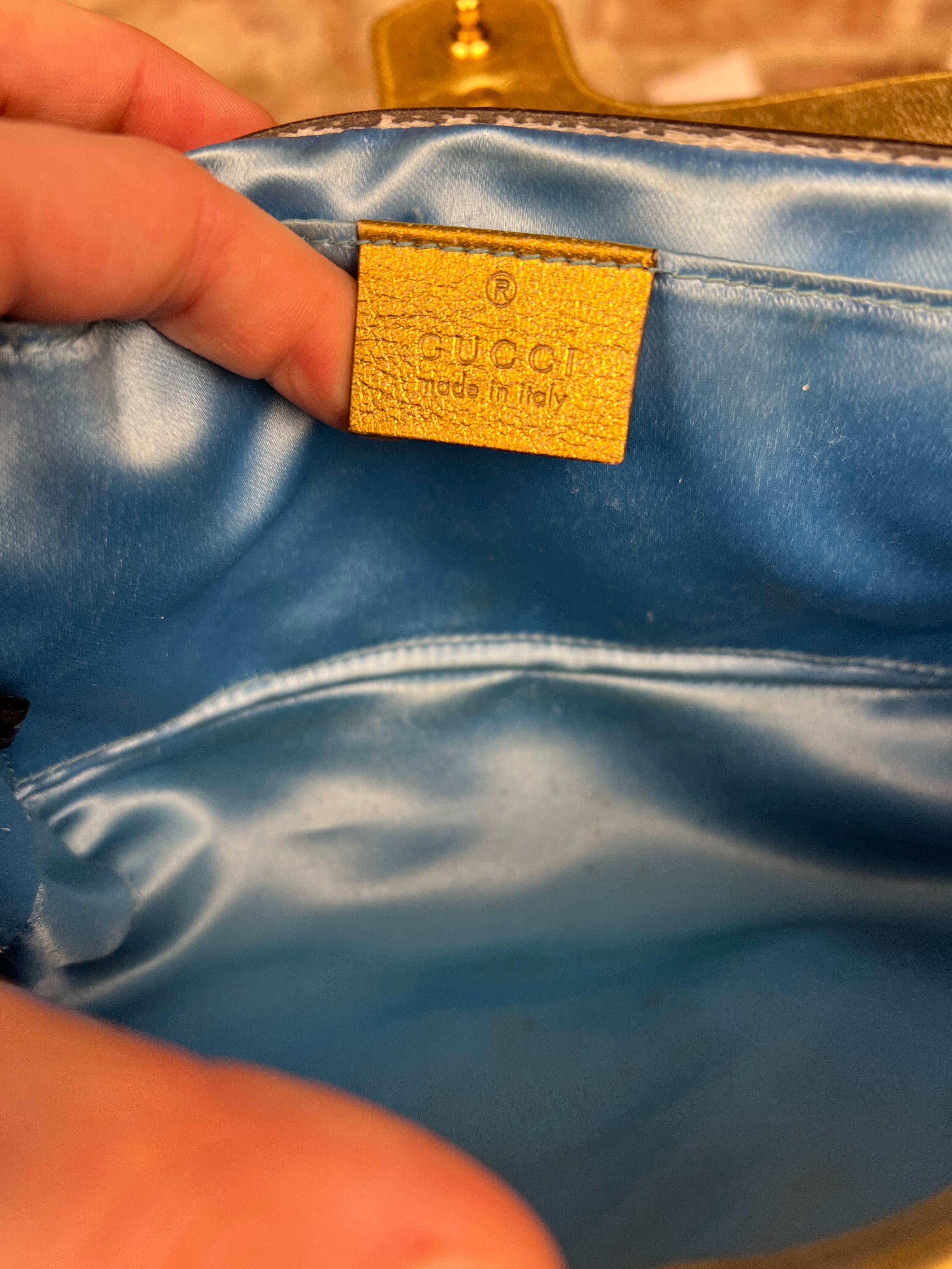 Gucci GG Metallic Marmont S Flap Bag