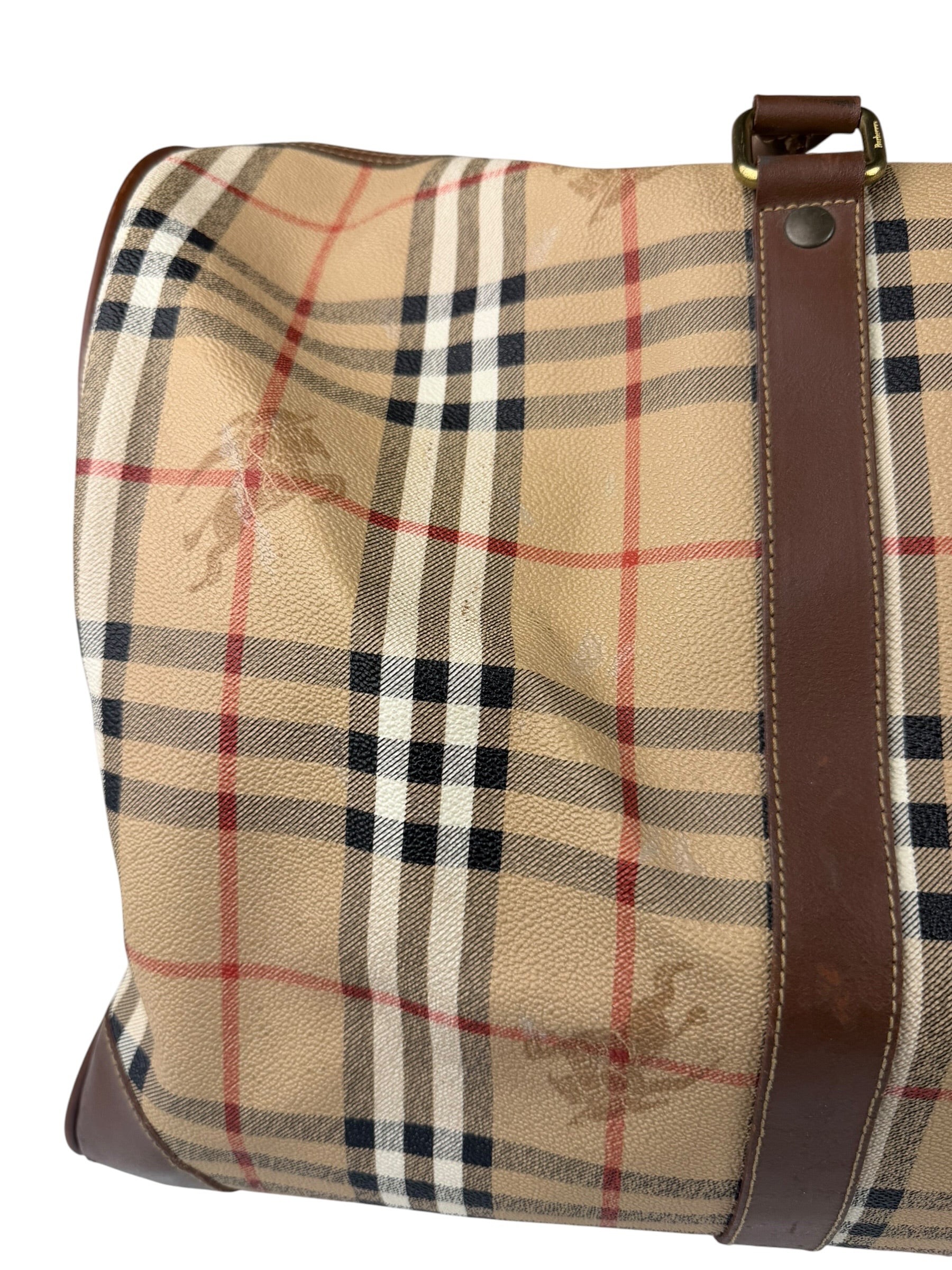 Burberry Vintage House Check Duffel Bag