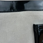 Chanel Vintage Black Patent Pony Hair Chain Pocket Tote 2005