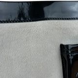 Chanel Vintage Black Patent Pony Hair Chain Pocket Tote 2005