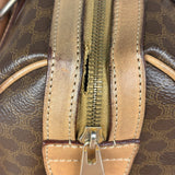 Celine Brown Leather Boston Handbag