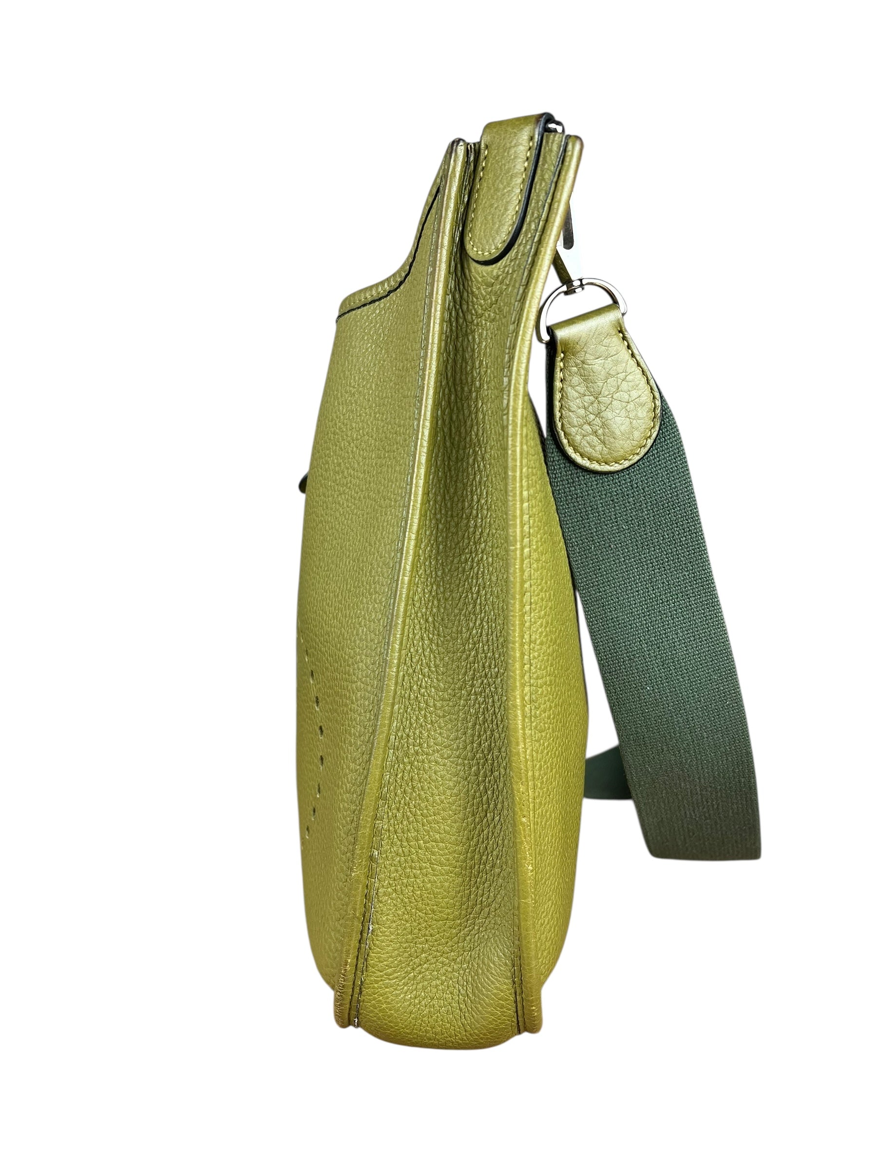 Hermes Taurillon Clemence Evelyne Green