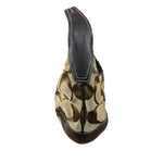 Coach Brown Leather Trim Signature Ergo Hobo Bag