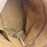 Burberry Vintage House Haymarket Check Dome Satchel Handbag