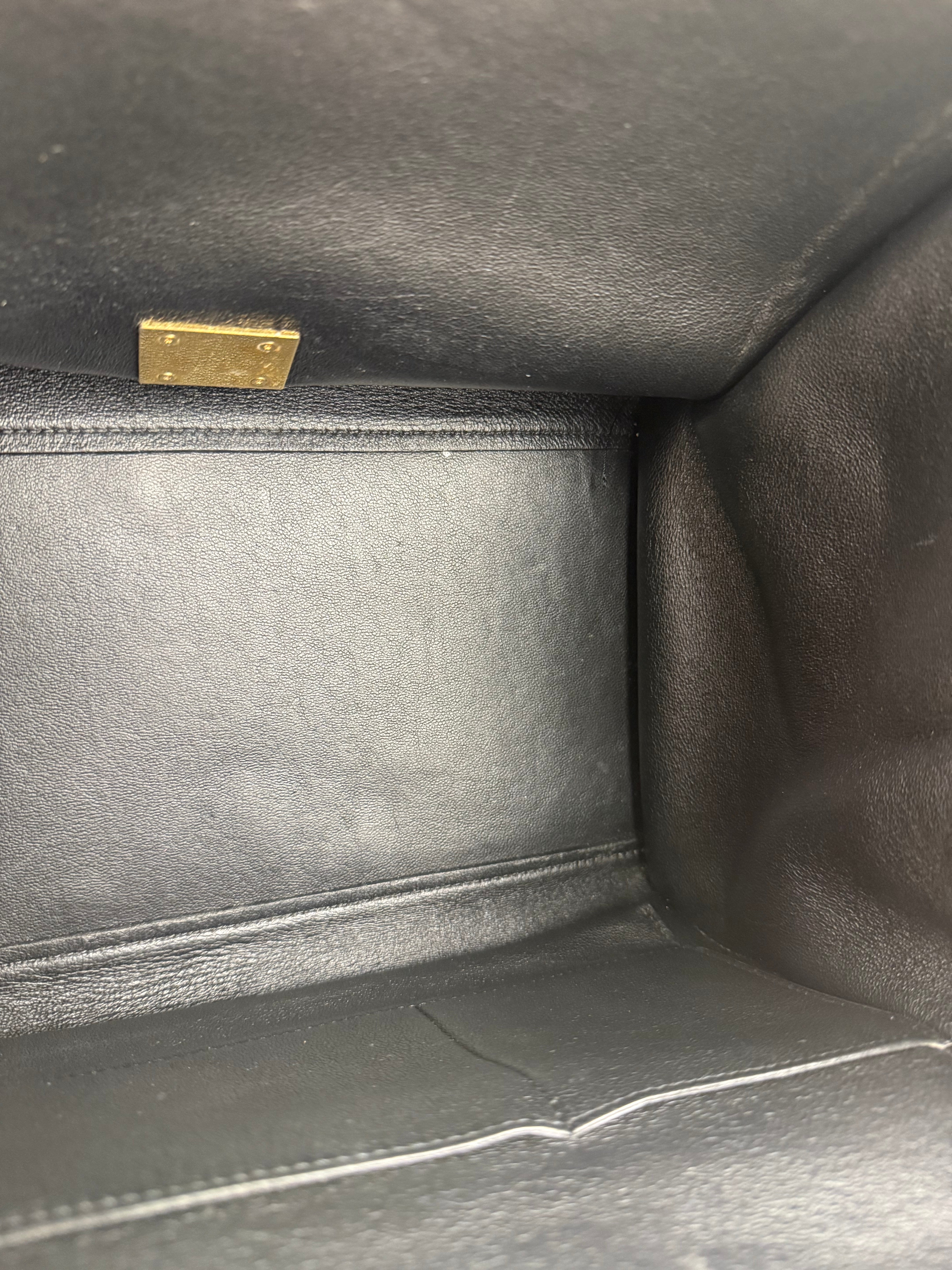 Celine Trapeze Leather 2Way Python Handle Handbag