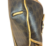 Celine Vintage Leather Macadam Double Pocket Shoulder Bag