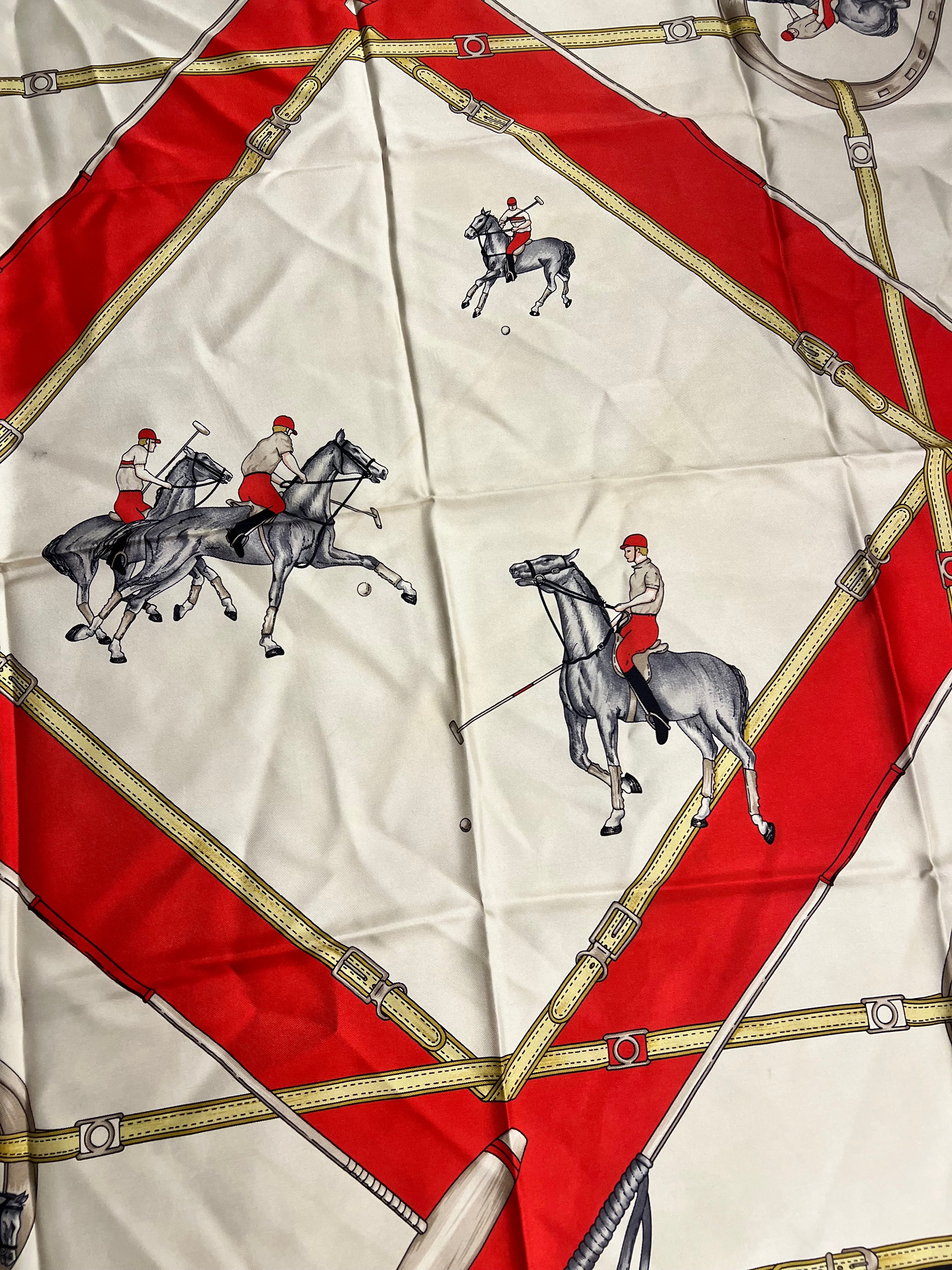 Gucci Vintage Polo Silk Scarf