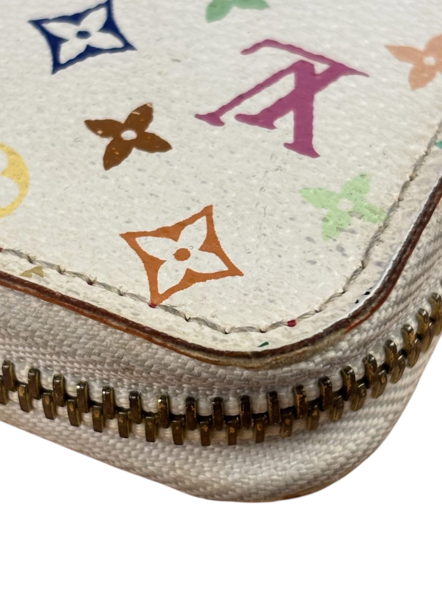 Louis Vuitton x Takashi Murakami Multicolor Monogram Zip-Around Wallet