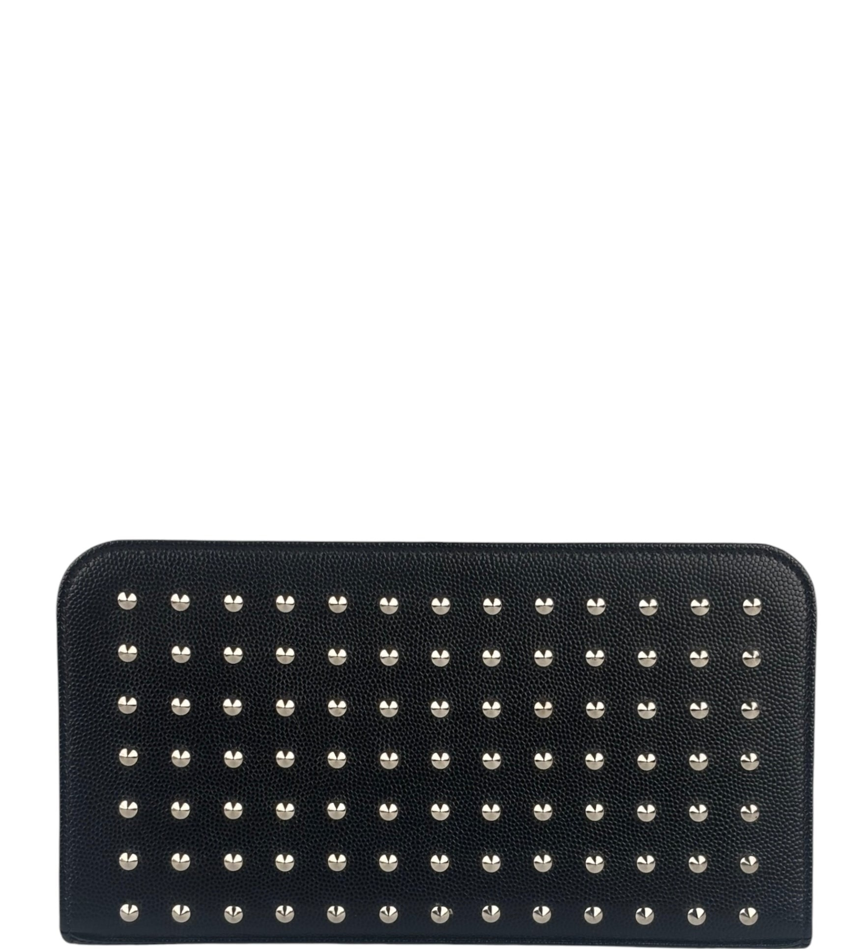 Saint Laurent Black Studded Long Wallet