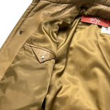 Balmain Beige Leather Puffer Fur Hooded Coat