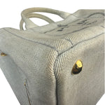 Prada Grey Denim Canapa Logo Tote