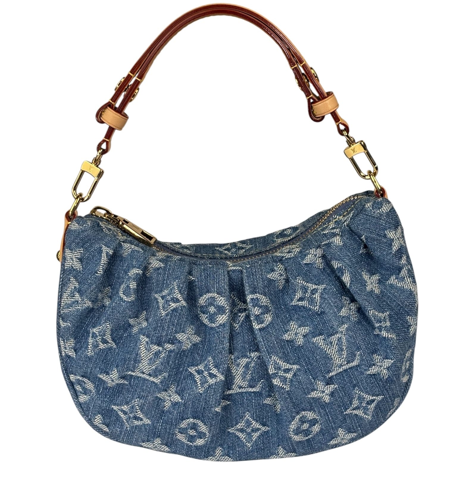 Louis Vuitton Blue Denim/Leather Trim Pochette