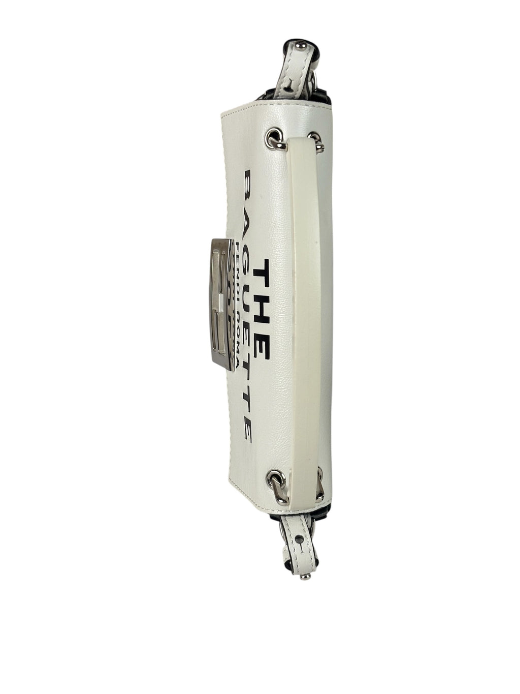 Fendi x Marc Jacobs White Leather Mini Baguette