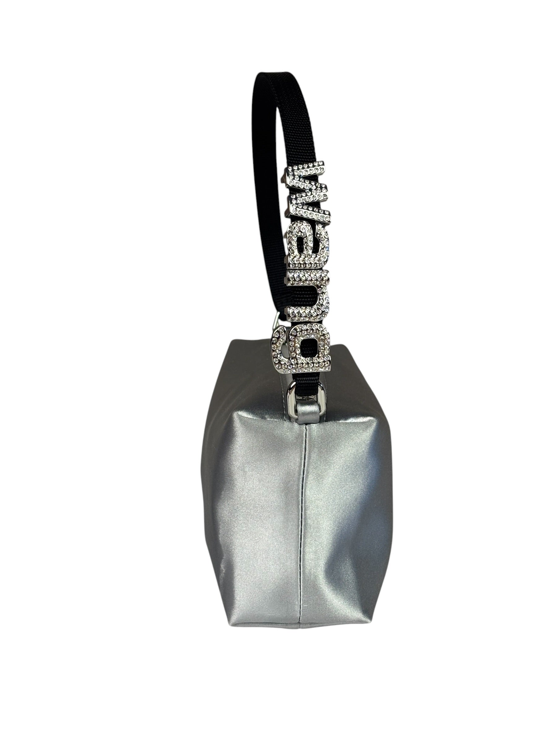 Alexander Wang Silver Satin Heiress Pouch