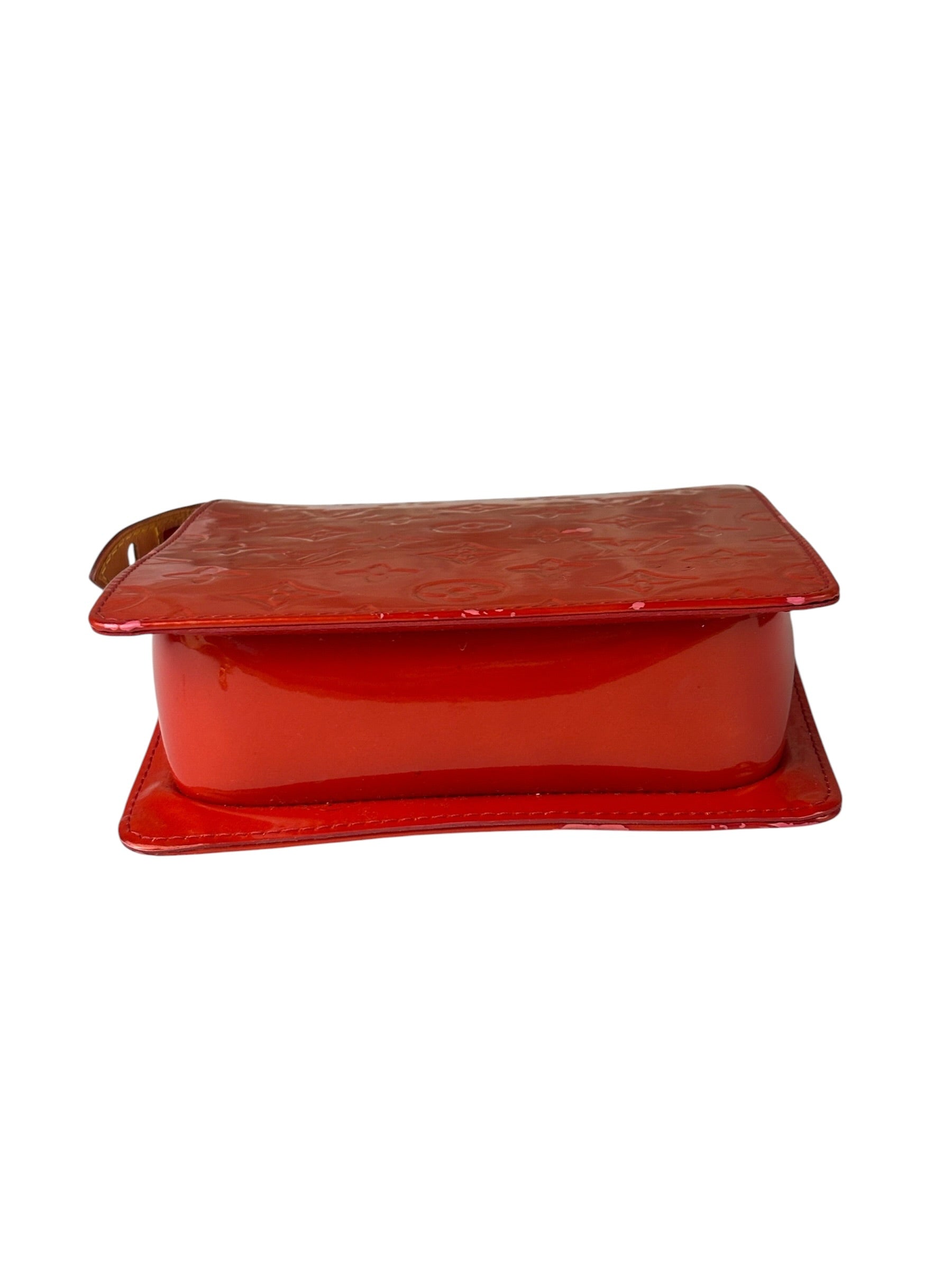 Louis Vuitton Red Vernis Mott Shoulder Bag